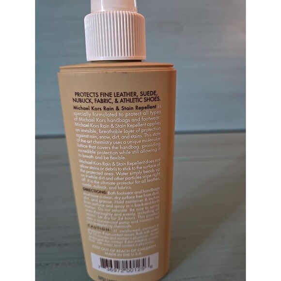 Michael Kors Rain and Stain Repellent 6oz Protects Fine Leather, Suede, Fabric - Picture 4 of 4